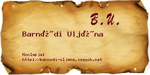 Barnódi Uljána névjegykártya